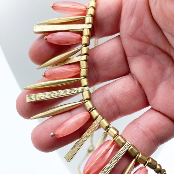 Apt. 9 Gold Tone Tube & Spikes Boho Chic Necklace - Picture 11 of 13